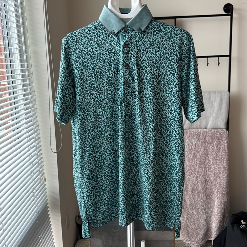 Greyson Blue Printed Golf Polo